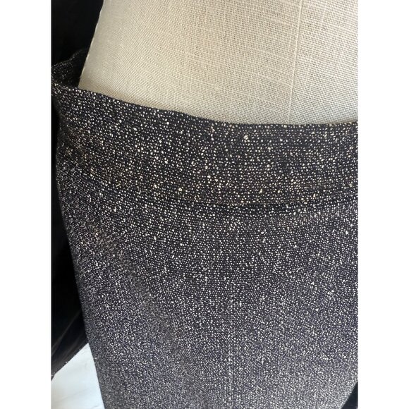 Vintage 70's Pendelton Wool Rayon Blend Suit Skirt Set Black Nubbed Size 16 - Picture 12 of 16